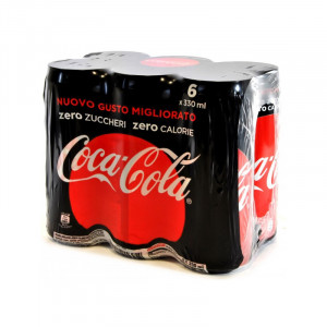 Coca Cola Lattina 0,33 Zero X 6bt